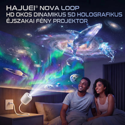 HAJUEI® 5D intelligens csillagprojektor – Varázsold otthonodat lenyűgöző univerzummá ✨🌌