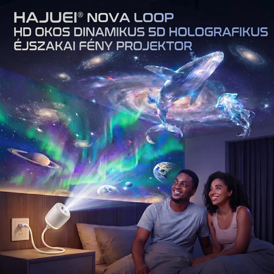 HAJUEI® 5D intelligens csillagprojektor – Varázsold otthonodat lenyűgöző univerzummá ✨🌌