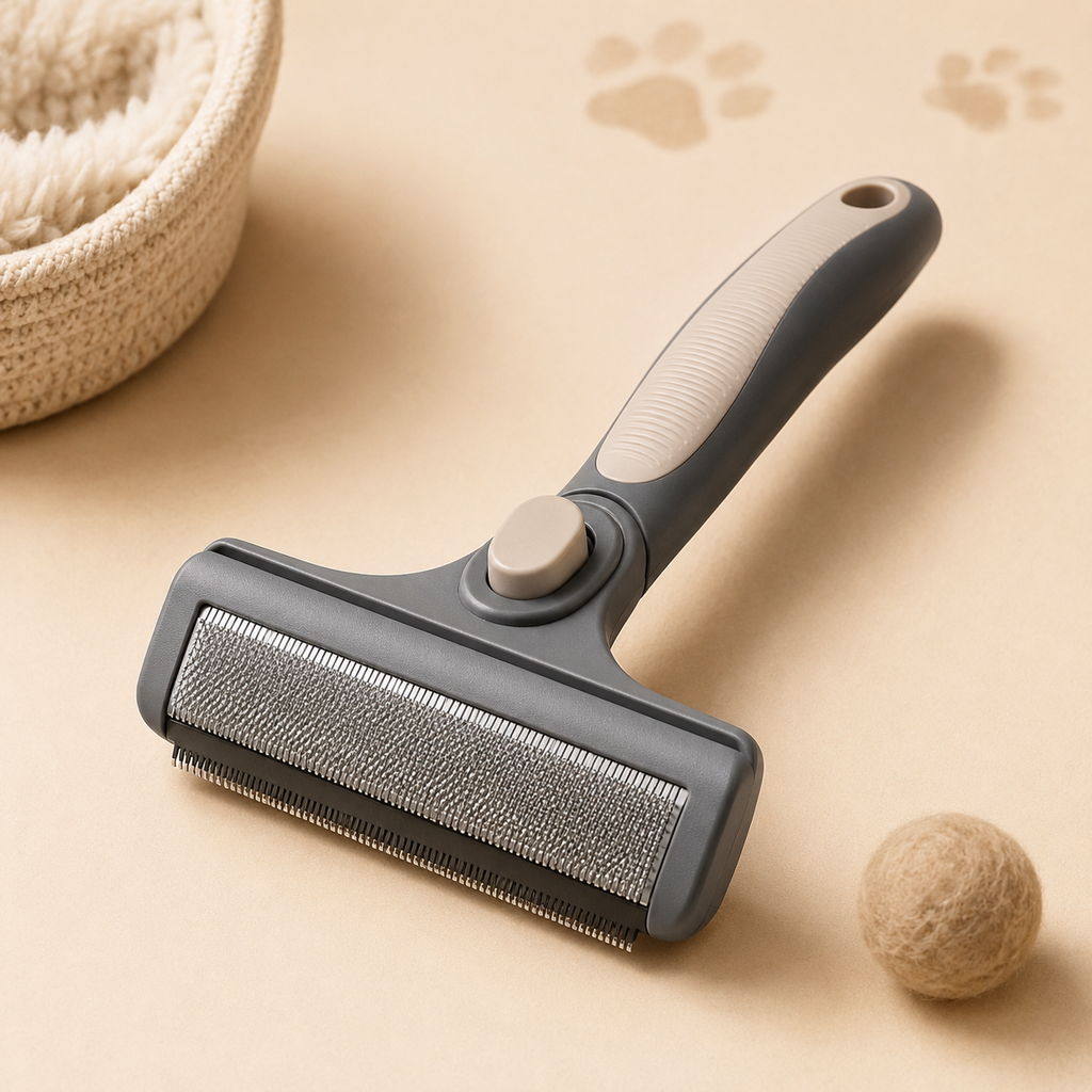 Self-Cleaning Pet Grooming & Hair Removal Brush