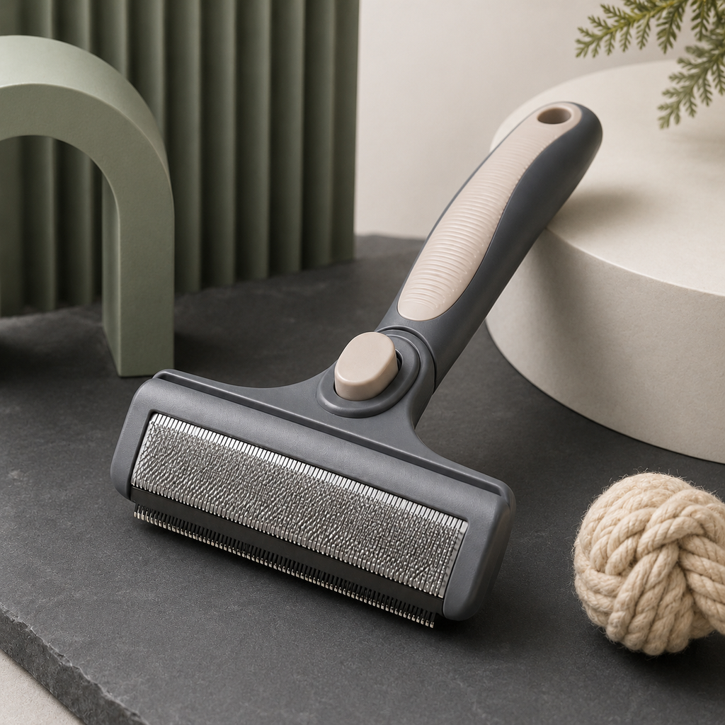 Self-Cleaning Pet Grooming & Hair Removal Brush