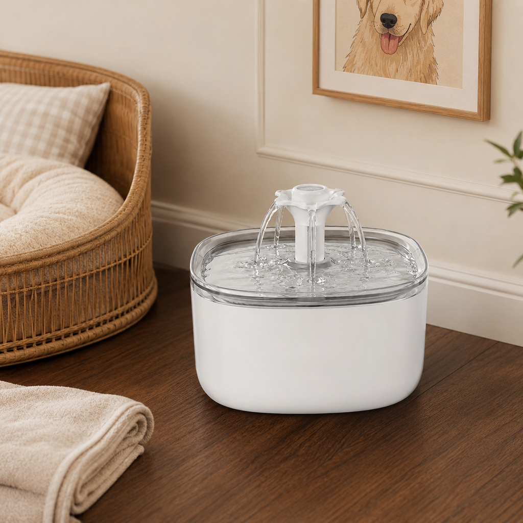 Flowing Pet Water Fountain for Cats & Dogs
