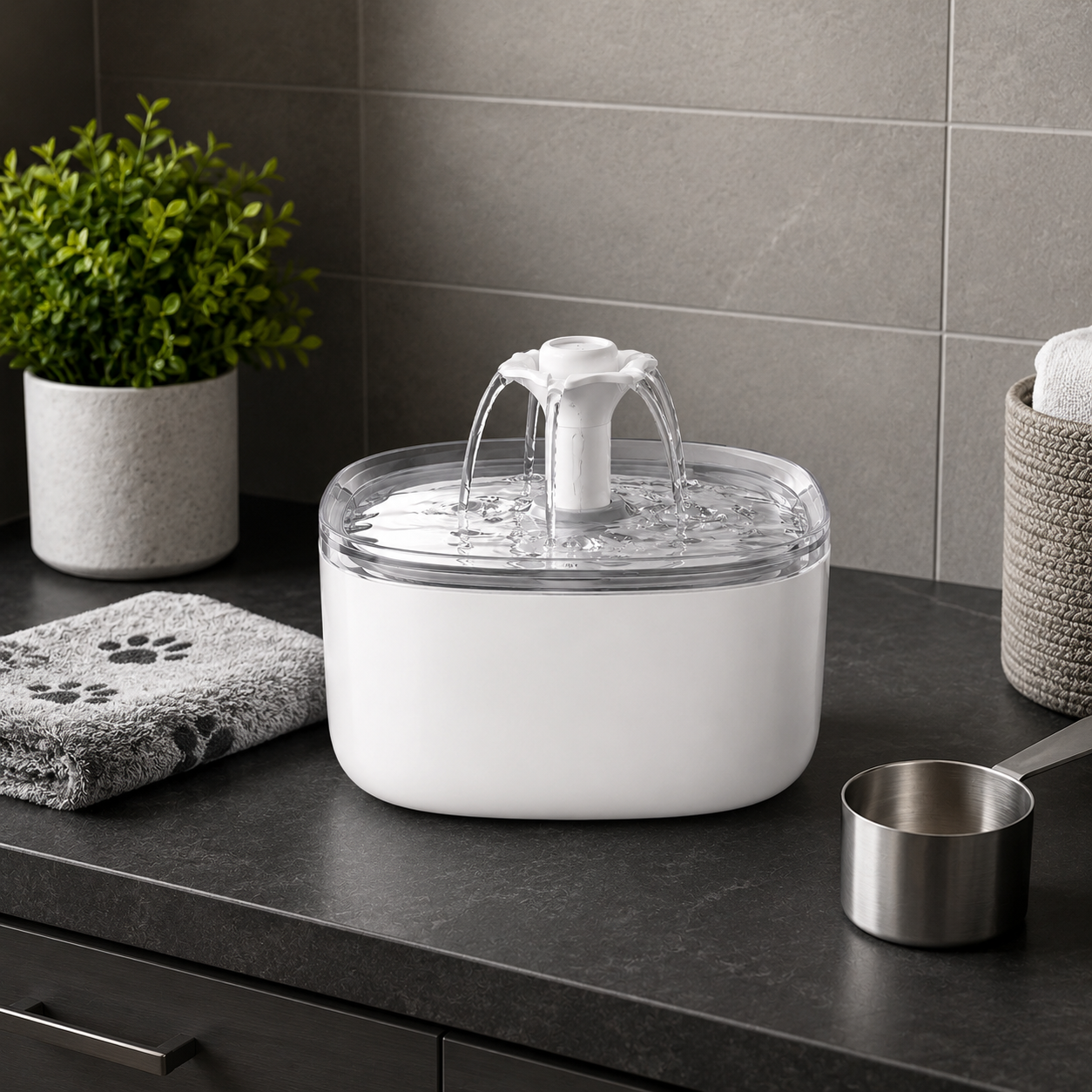 Flowing Pet Water Fountain for Cats & Dogs