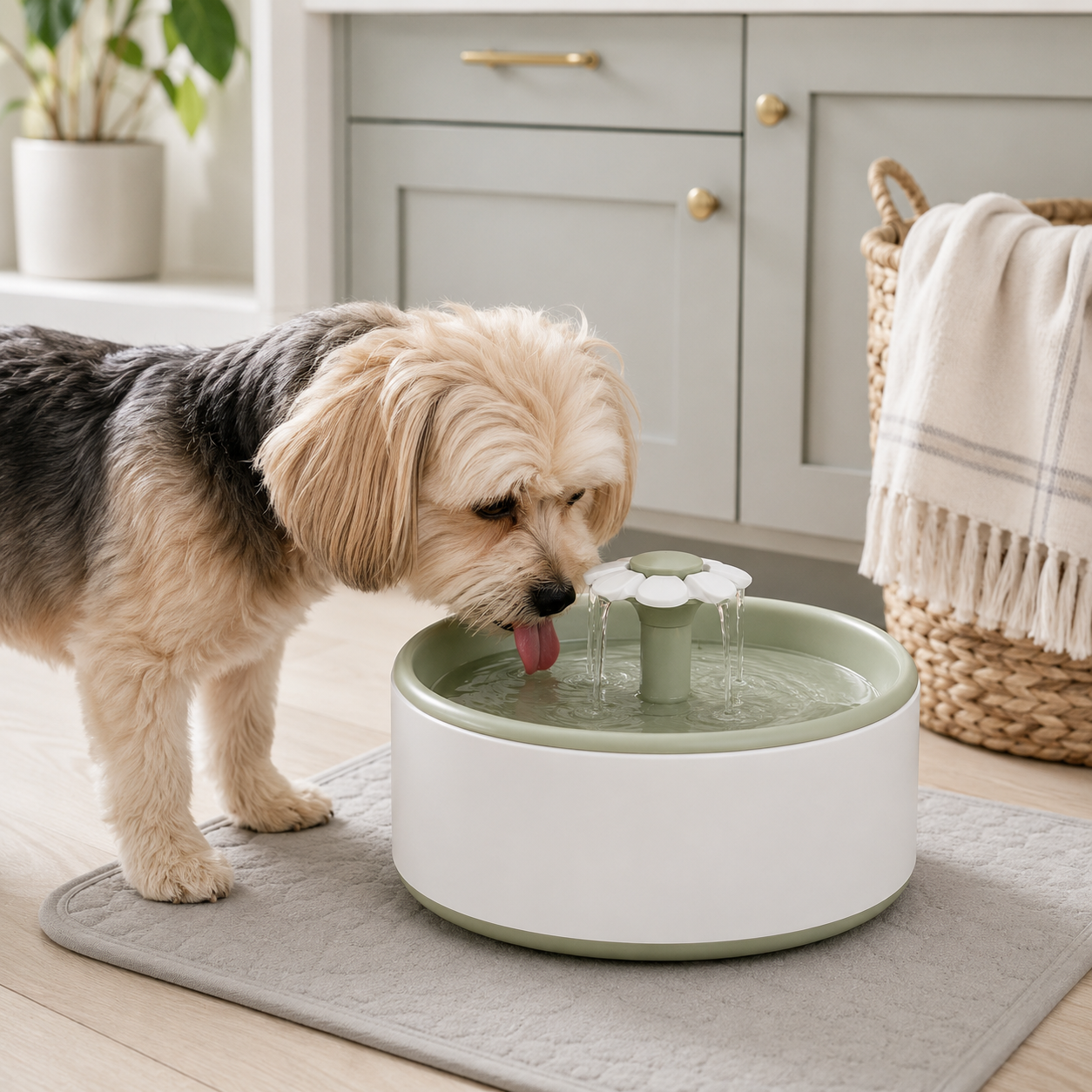 Flower-Style Pet Water Fountain for Cats & Dogs
