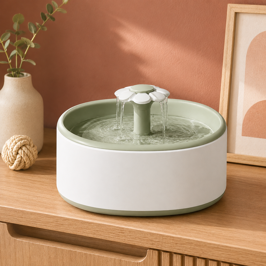 Flower-Style Pet Water Fountain for Cats & Dogs