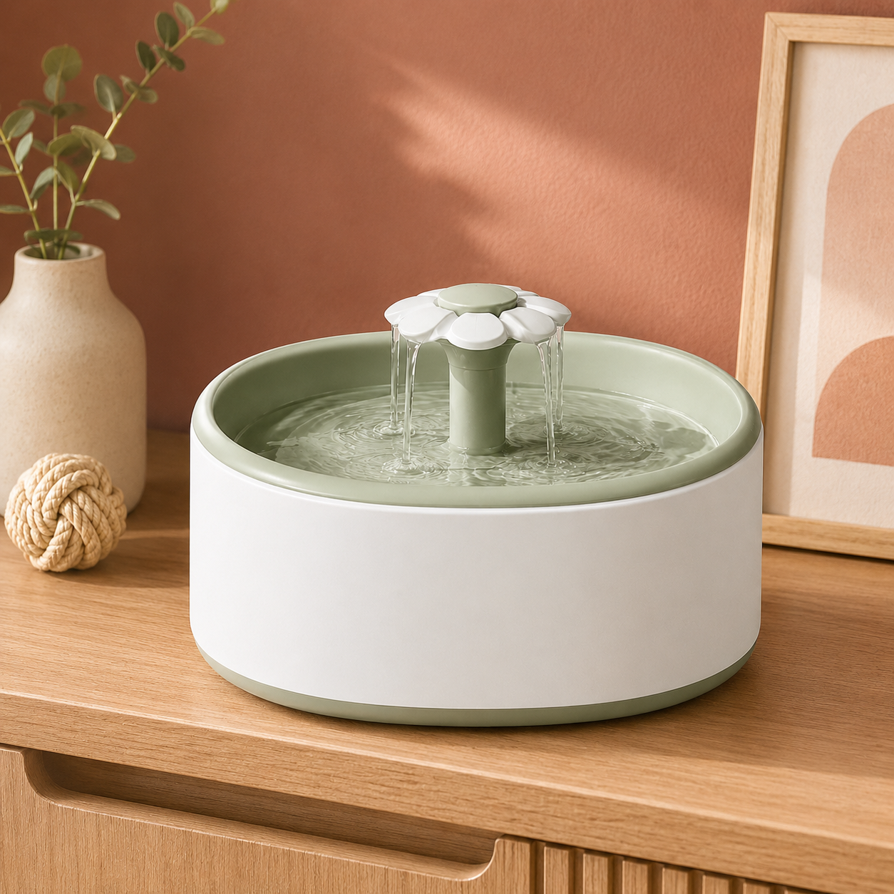 Flower-Style Pet Water Fountain for Cats & Dogs