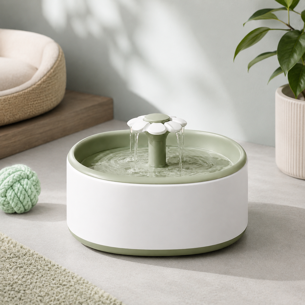 Flower-Style Pet Water Fountain for Cats & Dogs