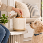 Ceramic Pet Treat Storage Jar with Lid