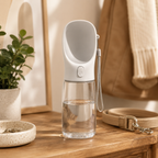 Portable Pet Water Bottle with Built-In Drinking Bowl