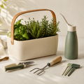 Indoor Herb Garden Starter Set with Planter, Watering Bottle & Garden Tools