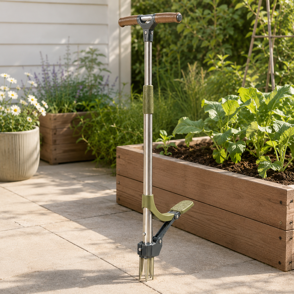 Stand-Up Weed Puller & Garden Root Remover with Foot Pedal