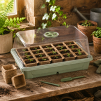 Seed Starter Greenhouse Kit with Humidity Dome & Biodegradable Pots
