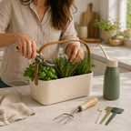 Indoor Herb Garden Starter Set with Planter, Watering Bottle & Garden Tools
