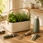 Indoor Herb Garden Starter Set with Planter, Watering Bottle & Garden Tools