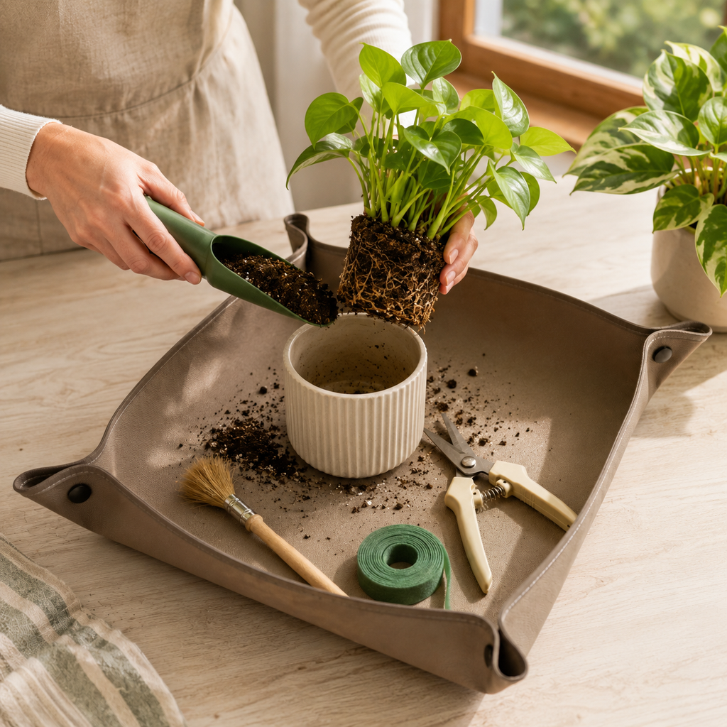 Waterproof Repotting Mat & Indoor Plant Care Tool Set