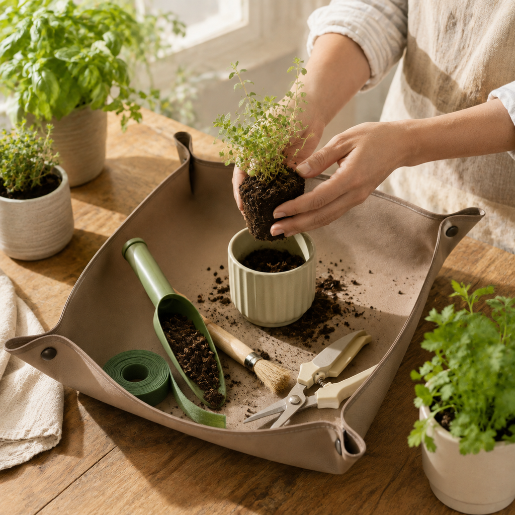 Waterproof Repotting Mat & Indoor Plant Care Tool Set