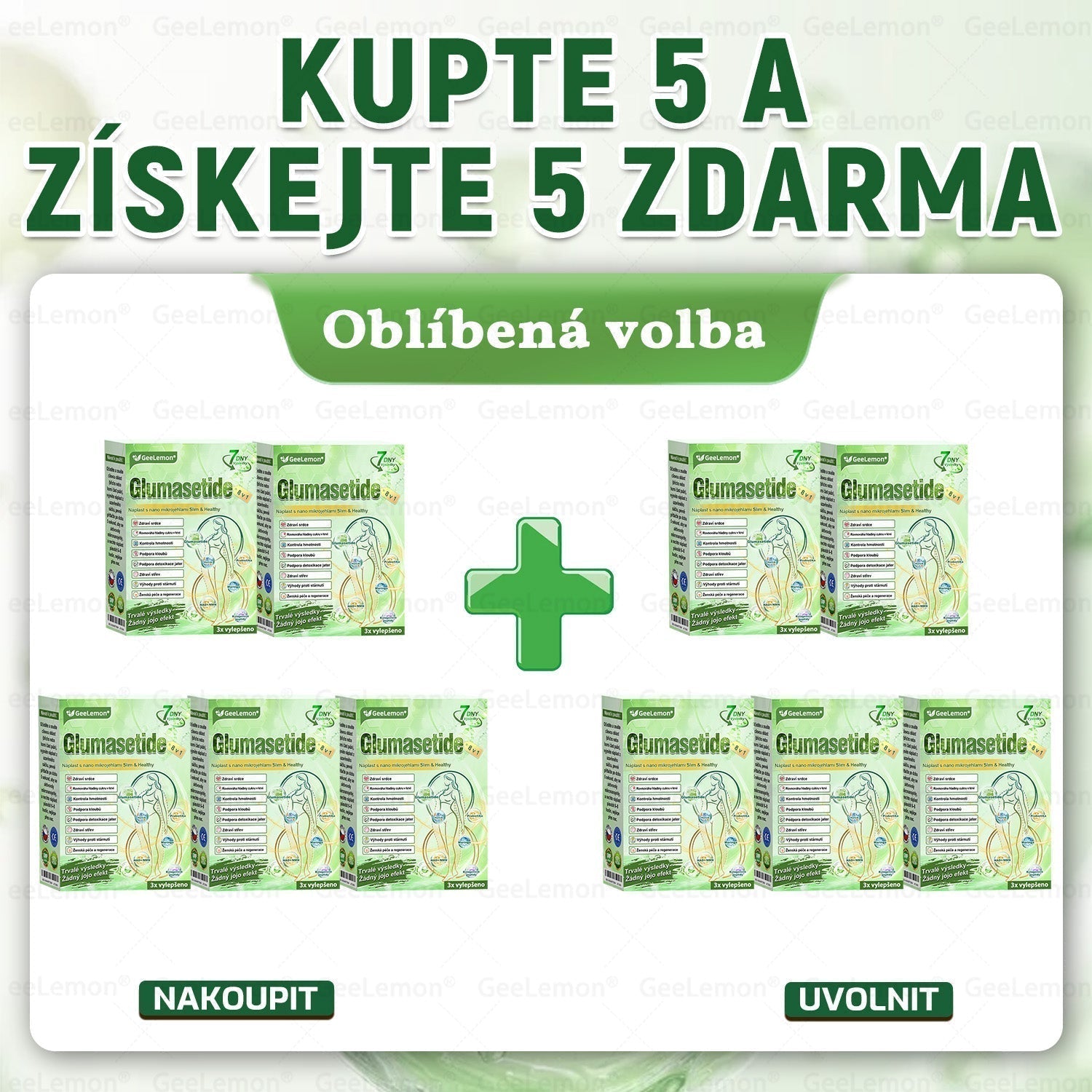 Oficiální český obchod | GeeLemon® 8v1 Nanomikrojehlicové náplasti na formování těla 🇨🇿 Pouze 1 použití denně ✅ Výsledky viditelné již za 7 dní – vhodné pro obezitu, kardiovaskulární zdraví, cukrovku a problémy s klouby